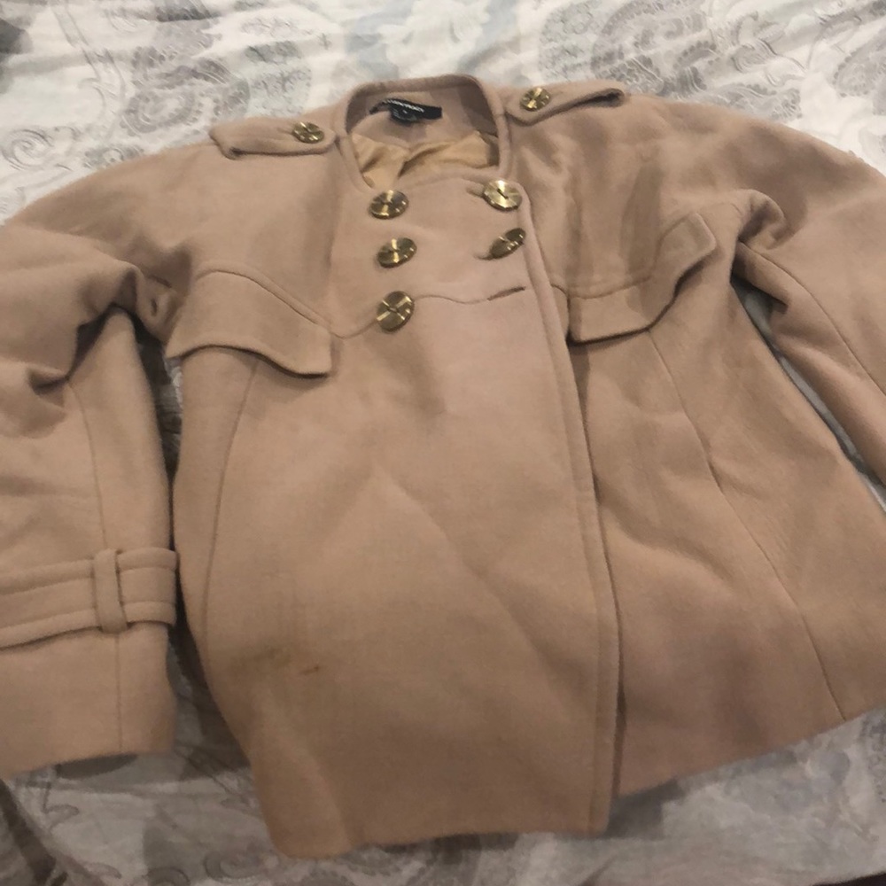 Ellen Tracy beige pea coat